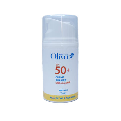 creme solaire collagene spf 50+ naturel pour peau sèche et normale